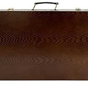 Creative Mark Capri 2 Deluxe Wood Artist Paint Box - Storage for Art Supplies, Paints, Mediums, Brushes, Compartment Storage, Lightweight, Travel - [Oil-Stained – Dark Walnut Finish]