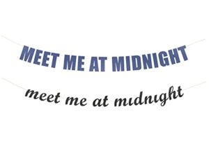 meet me at midnight banner – midnight party, midnight decor, midnight birthday, birthday at midnight party hanging letter sign (customizable)