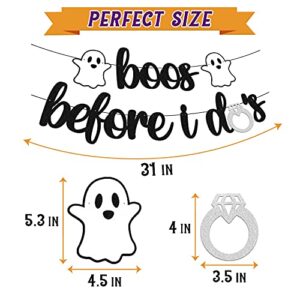 Levvcirki Boos Before I Do’s Banner Halloween Ghost Theme Men Women Girl Bachelorette Wedding Engagement Bridal Shower Party Decorations Supplie