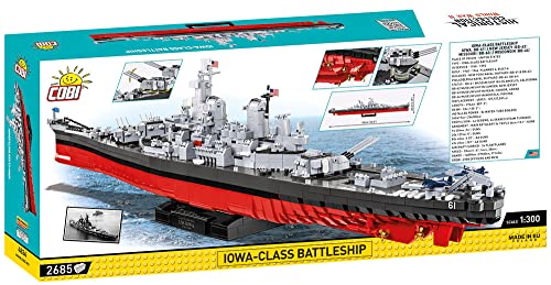 COBI Historical Collection World War II Iowa-Class Battleship, 4-in-1 Executive Edition