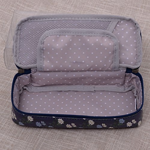 Cute Pencil Case Large Capacity Floral Pencil Pouch Stationery Organizer Multifunctional Cosmetic Makeup Bag Holder for Pencils Pens (Style-02)