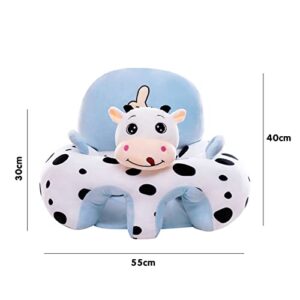 Rehomy Baby Floor Seat Learn to Sit Lounger Cover Cute Plush Baby Learning Sitting Chair Cover for Infants Toddler (Only Cover, No Filling)