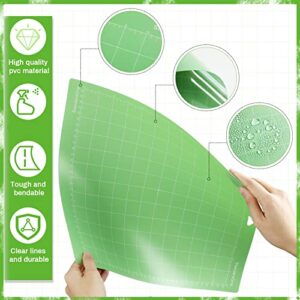 24 Pack Mat 12 x 12 Inch Adhesive Sticky Non Slip Standard Grip Mat Flexible Square Gridded Quilting Cut Mats Crafts Sewing Arts Replacement for Explore One/Air/Air 2/Maker Cut Mats (Green)