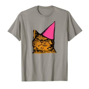 Cat With A Party Hat: Funny Kitty T-Shirt