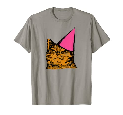 Cat With A Party Hat: Funny Kitty T-Shirt