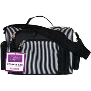 crafter’s companion small storage travel bag, black/white