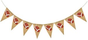 burlap banner football printed hanging banner bunting garland for sport theme bunting garland party decor