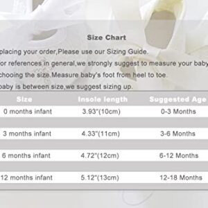 LilPinkGoose 0-18M Ivory & White Baby Girls Newborn Lace Baptism Shoes Toddler Wedding Dress Shoes (White Shoes with Cross, us_Footwear_Size_System, Infant, Women, Age, Medium, 0_Months)