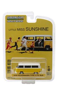 1978 type 2 (t2) bus yellow with white top little miss sunshine (2006) movie hollywood series 22 1/64 diecast model by greenlight 44820 c