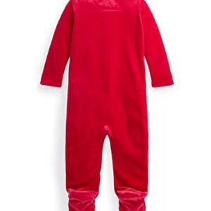 Polo Ralph Lauren Baby Boys Velour Footed Coverall (Red(4005)/R, 3 Months)