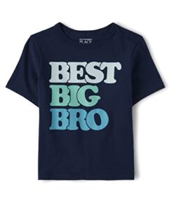 the children’s place baby toddler boys short sleeve graphic t-shirt, best big bro, 5t