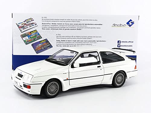 Solido S1806104 1:18 1987 Sierra RS500-White Ford Collectible Miniature car, White