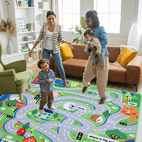 Lovvie & Joy Baby Play Mat,Kid Rug Carpet Playmat ,Baby Play Mat for Floor,Foldable Non-Slip Play Mats for Baby and Toddlers,Ideal Gift for Children Baby Bedroom Play Room