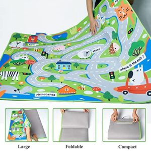 Lovvie & Joy Baby Play Mat,Kid Rug Carpet Playmat ,Baby Play Mat for Floor,Foldable Non-Slip Play Mats for Baby and Toddlers,Ideal Gift for Children Baby Bedroom Play Room