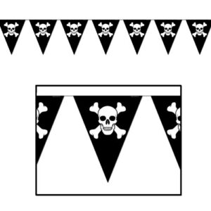 beistle 50537 jolly roger pennant banner, 10-inch by 12-feet