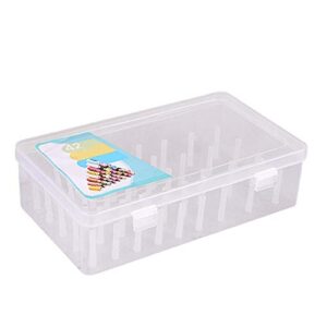 hiborth 42 axis sewing threads box transparent needle wire storage organizer containers[shipped from us]