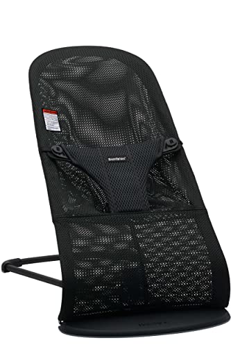 BabyBjörn Bouncer Bliss, Black Frame, Mesh, Black (006225US)