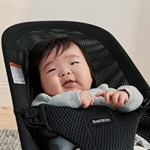 BabyBjörn Bouncer Bliss, Black Frame, Mesh, Black (006225US)