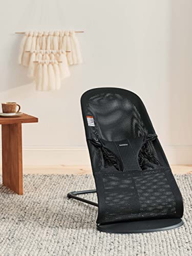 BabyBjörn Bouncer Bliss, Black Frame, Mesh, Black (006225US)