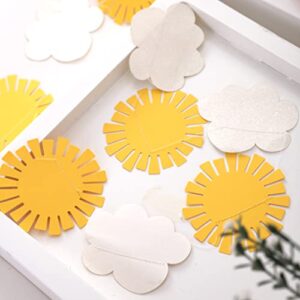 you are my sunshine banner – sunshine and cloud garland, first birthday sunshine theme party decoration, summer cake smash bunting, you are my sunshine baby shower, clouds sun summer party background photo props