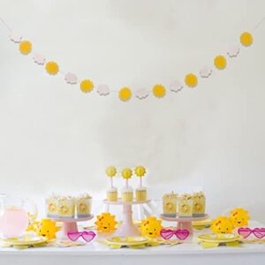 You Are My Sunshine Banner - Sunshine And Cloud Garland, First Birthday Sunshine Theme Party Decoration, Summer Cake Smash Bunting, You Are My Sunshine Baby Shower, Clouds Sun Summer Party Background Photo Props