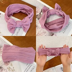 12PCS Baby Headbands and Bows Nylon Headbands for Baby Girls Headdresses For Newborns Fade Color baby Headbands Turban Knotted