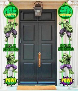 superhero hulk banner door sign banner superhero hulk party decorations for kids boys birthday baby shower