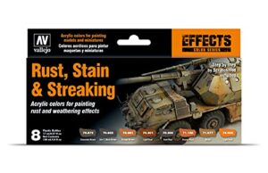 vallejo rust, stain and streaking set paint set