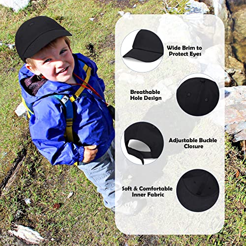 Century Star Toddler Baseball Hat Cotton Infant Baby Baseball Cap Adjustable Kids Toddler Hat for Boy Girls Baby Sun Hat Black 1-2 T