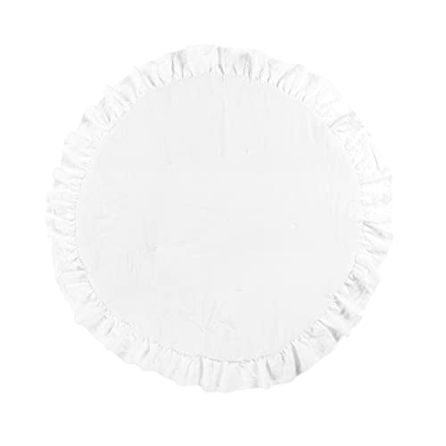 Lush Decor Baby Round Ruffle Play Mat Single 36" Diameter, White