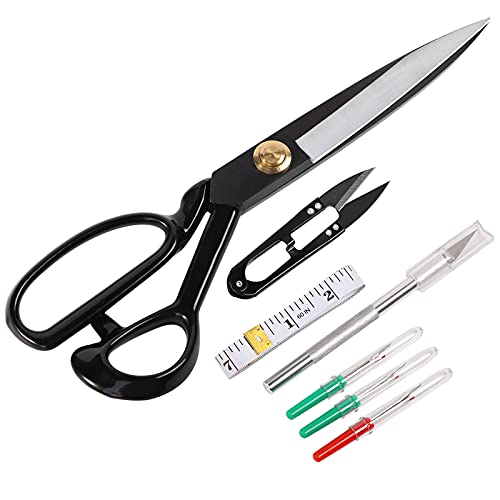 Fabric Scissors 8 Inch Professional Tailor Scissors - Heavy Duty Sewing Scissors for Leather Cutting Industrial Sharp Shears Office Artists Tailors Dressmakers