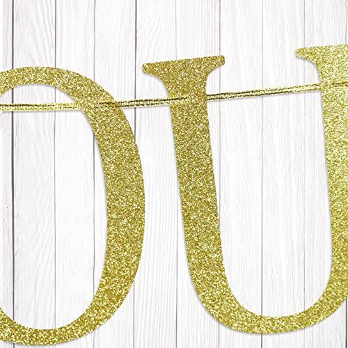 Notorious One Banner, First Birthday Party Decorations Supplies, Hip Hop Theme One Year Old Bday Bunting Sign, Pre-strung, Gold Glitter
