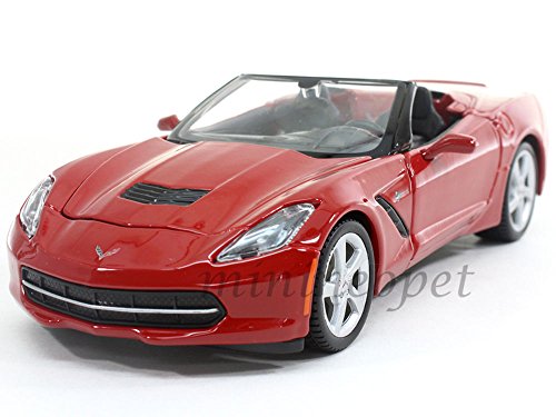 MAISTO 31501 2014 14 Chevy Corvette C7 Stingray Convertible 1/24 DIECAST RED,#G14E6GE4R-GE 4-TEW6W206680