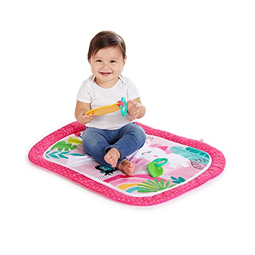 Bright Starts Rainbow Tropics Prop & Play Tummy Time Baby Activity Mat, Ages Newborn +