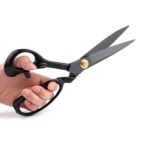 Left Handed Dressmaking Scissors 10 inch - Professional Heavy Duty Industrial Strength Tailor Shears for Fabric Leather Sewing Best for Artists, Tailors and Dressmakers (10 inch left hand)