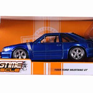 Jada Toys Bigtime Muscle 1:24 1989 Ford Mustang GT Die-cast Car Blue, Toys for Kids and Adults