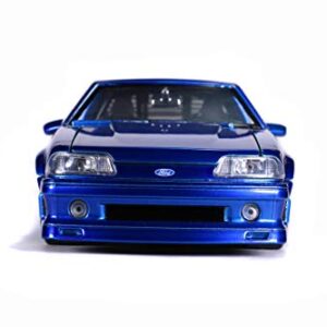 Jada Toys Bigtime Muscle 1:24 1989 Ford Mustang GT Die-cast Car Blue, Toys for Kids and Adults