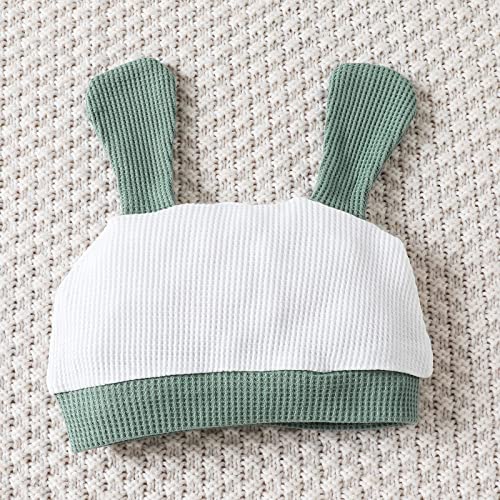 LitBear Toddler Baby Boys Girls Easter Outfit Shrot Sleeve Easter Bunny Hat Romper Bodysuit Outfit for Spring Summer 3-18M