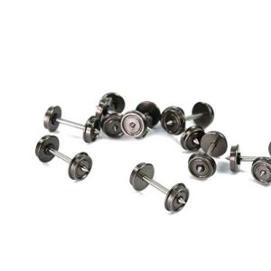 24pcs HO Scale 1:87 33'' Metal Wheels for Model Train DC Wheel Set New C8725