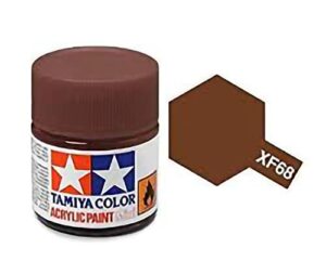 tamiya 81768 acrylic mini xf68 nato brown 1/3 oz