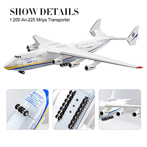 1:200 An-225 Antonov Resin Aircraft Model Toy 17 inch Ukraine Painted Mriya Transporter Display Model Plane for Collection