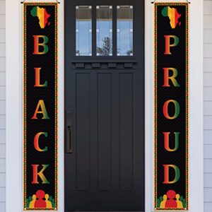 Black History Month Decorations Black Proud Welcome Sign Pan African American Black History Month Decorations and Supplies for Home Party