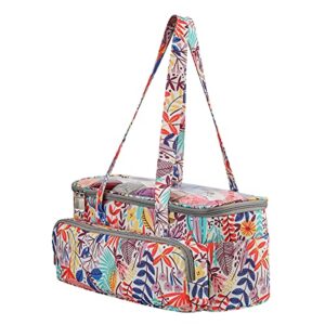 jozea yarn storage bag with straps, portable knitting bag for organizing knitting and crochet supplies, crochet tote bag