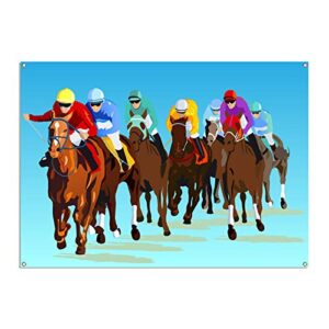 pudodo kentucky derby background banner run for the roses horse racing equestrian photography background party decoration supply