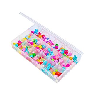 18 grids clear plastic organizer box storage container with dividers for washi tape,jewelry,beads art diy crafts, fishing tackles,screws