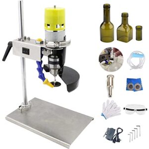 cartbit 6000r/min glass bottle cutter, 150w electric diy bottle cutter machine, wine bottle cutter tool kit for round/square/irregular glass or ceramic bottles,american