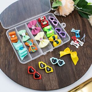 5 Grids Plastic Organizer Box Clear Fishing Tackle Storage Box Jewelry Dividers Container Case Making Findings Organizer Box Makeup Tools Box Sewing Supplies Storage Container Case