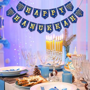 Happy Hanukkah Banner Chanukah Letter Banner Decoration Hanukkah Party Decoration Paper Letter for Hanukkah Party Decoration Supply