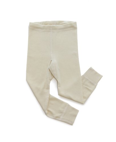 Organic Merino Wool-Silk Baby Pants, Natural White, s. 62-68 (3-6 mo)