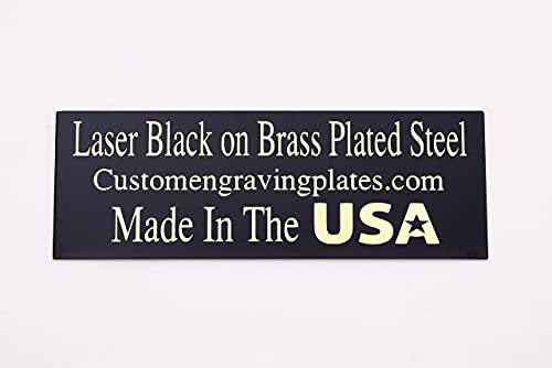 Laser Engraving Assortment Blanks CO2 Engravable Black Over Brass Plated Steel 18 Pieces